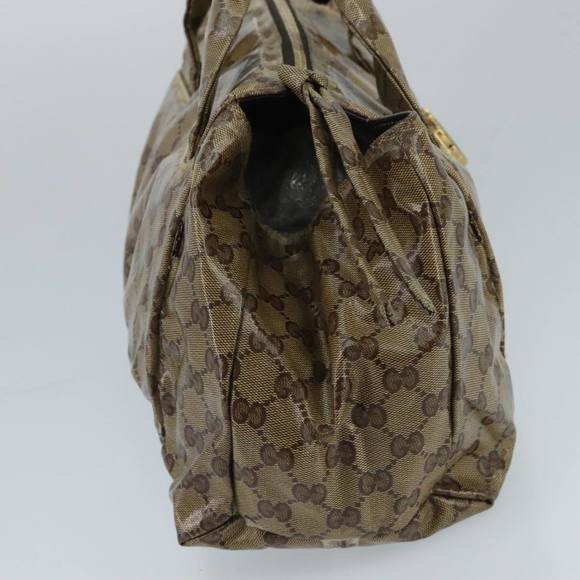 GUCCI GG Crystal Hand Bag Beige Gold 197020 Auth hk1740 - Picture 4 of 16